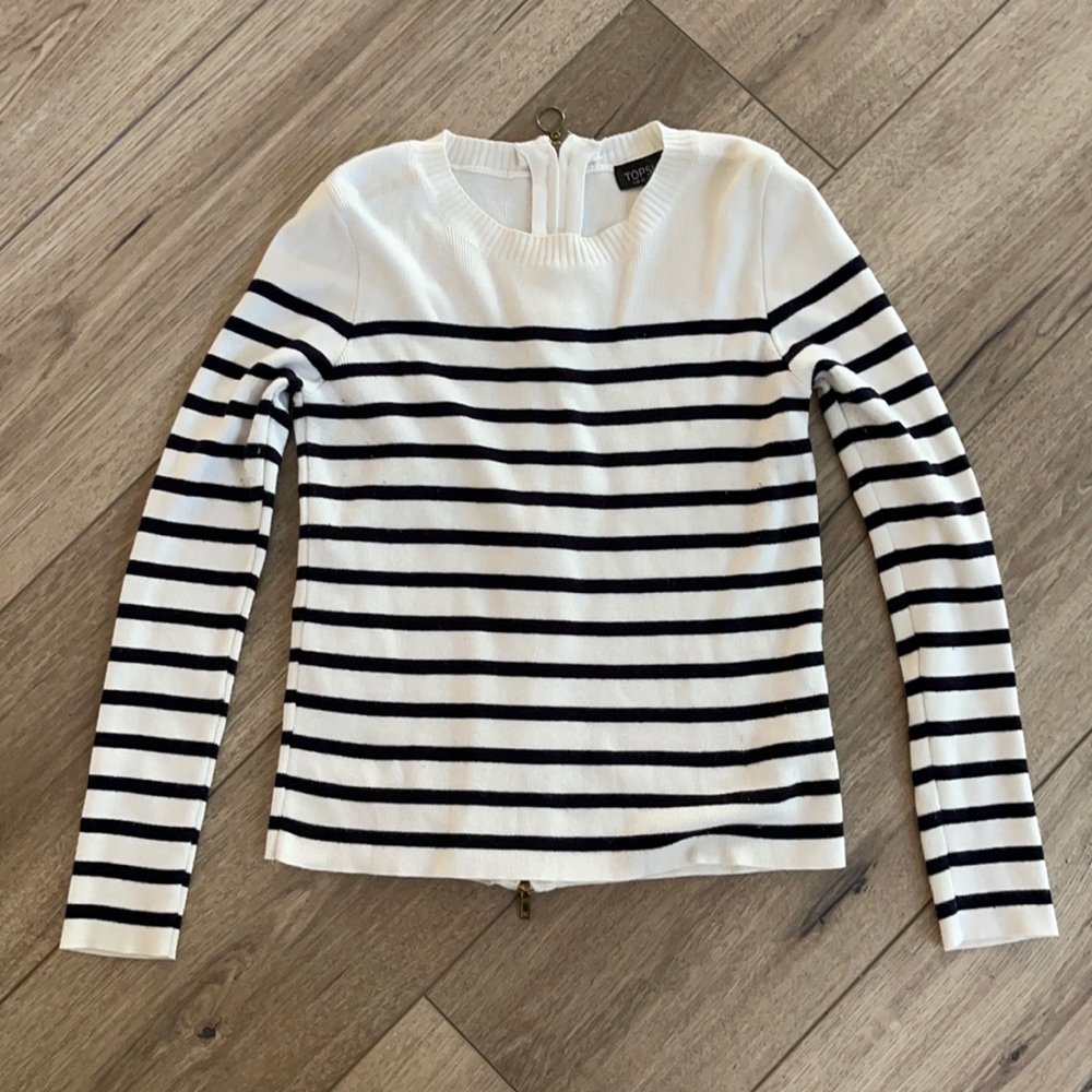 COPY - Top shop stripe zipper back top
